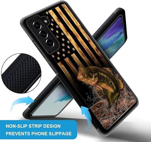 Miniatura 3 de DJSOK Funda compatible con Samsung Galaxy S21 Ultra, diseño con patrón de parachoques trasero, esquinas reforzadas antiarañazos, caver de TPU suave,