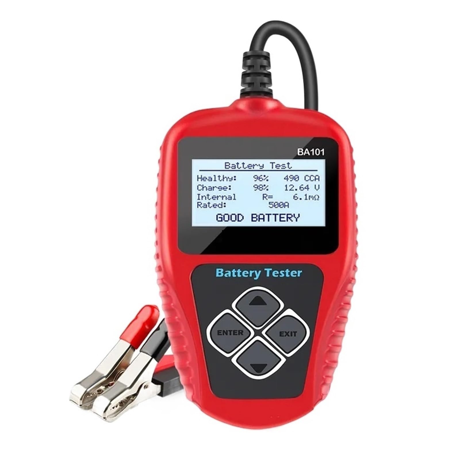 DELURA Tester for Batteria for Auto 12V Automotive 100-2000CCA Strumenti for Tester for Analizzatore Digitale for Tester di Carico Batteria for Auto Moto