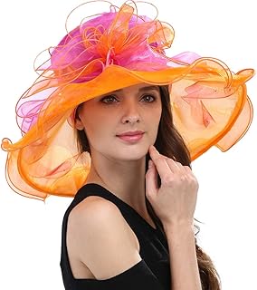 Orange hats for weddings Clearance