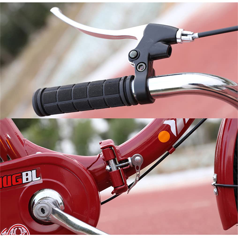 Erwachsene Cruiser Bikes 20 Zoll Trike Bike Großer Einkaufskorb, Faltbare Dreiräder Mit Rücksitz - Für Shopping-Übungen-Erholung,Rot