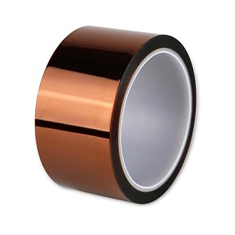 J.V. Converting JVCC Kapton Polyimide Film Tape 1 mil, 2 in. x 36 yds. Amber/Transparent