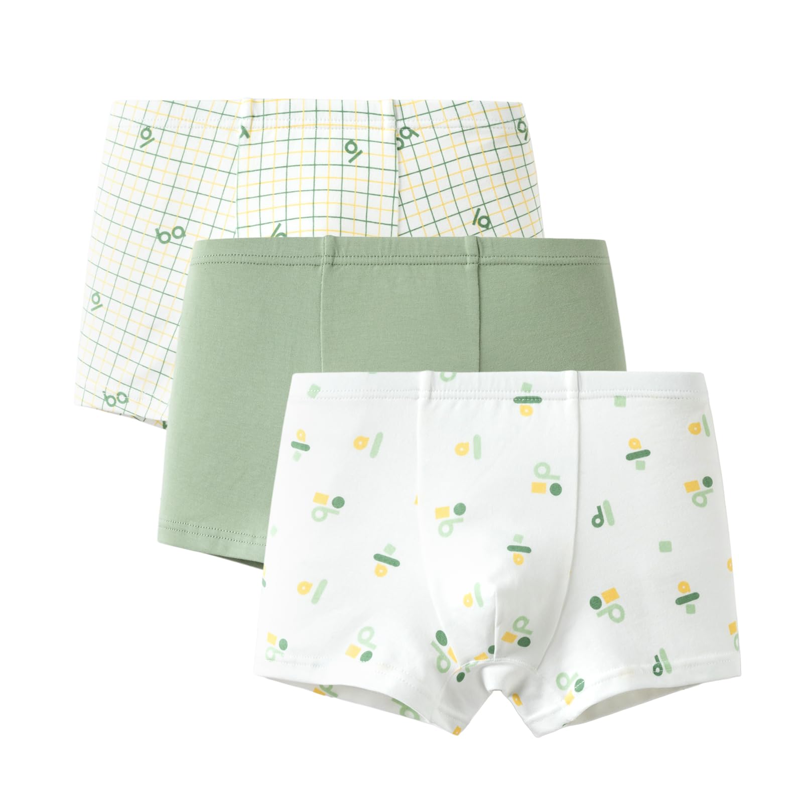 Balabala 3 Pack Cotton Boys Boxer Briefs Toddler Underwear Comfort Lightweight Breathable Stretch Flex Underwear for Boy