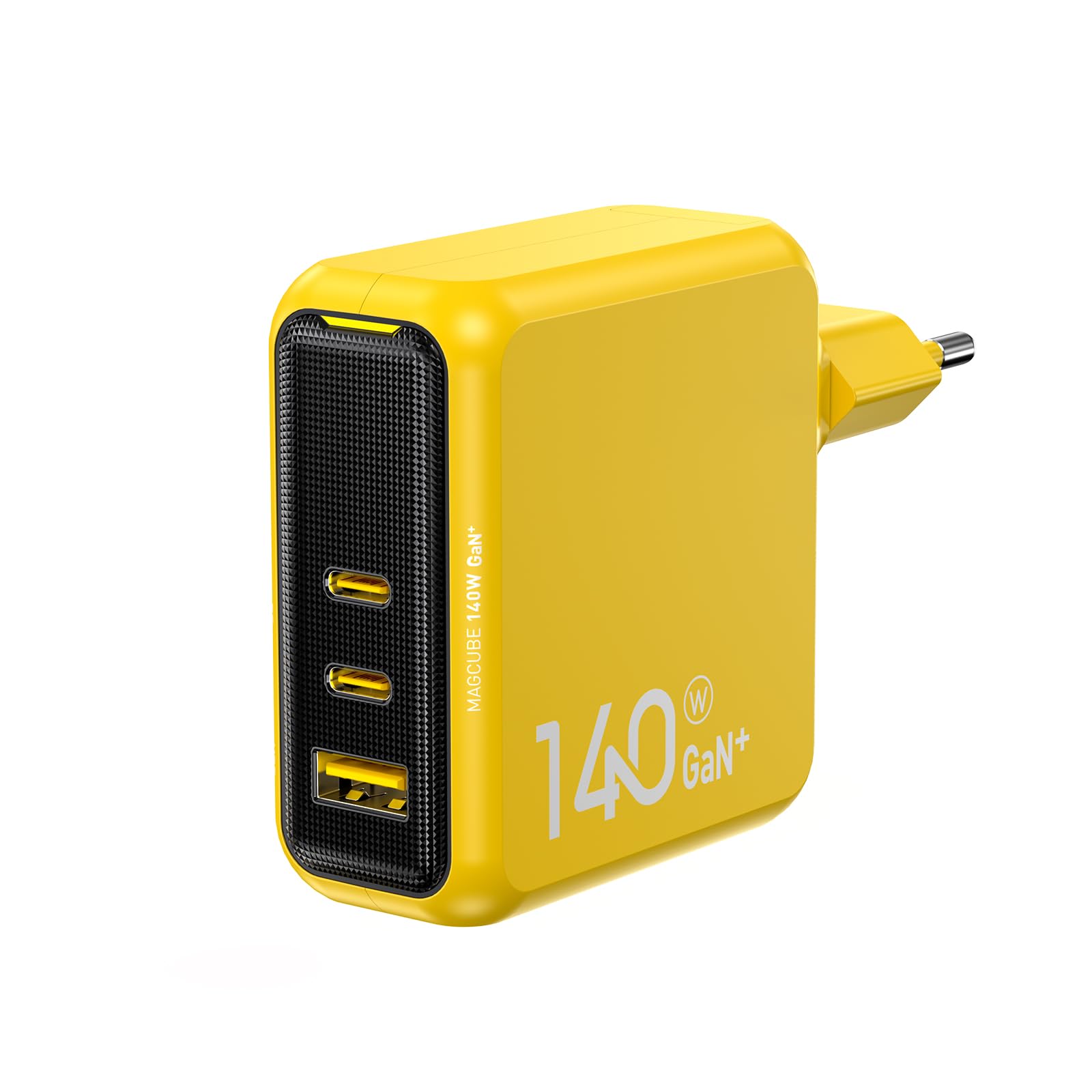 AOHI Magcube - Caricatore USB C da 140 W, PD3.1, 3 porte, GaN+ Laptop Charger 100 W, spina di ricarica per MacBook Pro 16", Dell XPS, iPad, Galaxy, iPhone 15, Chromebook