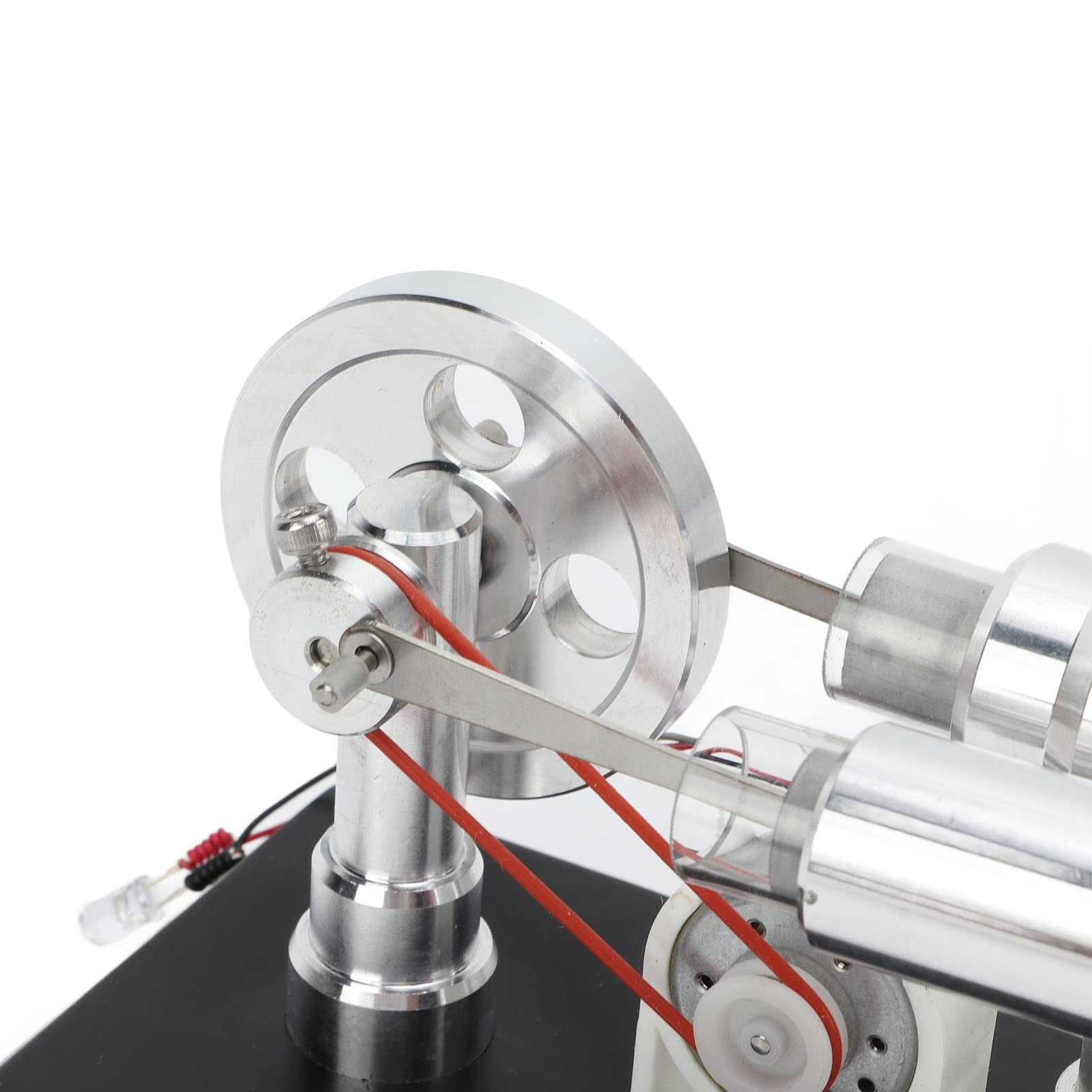 Modello Motore Stirling Engine Design Raffinato con LED Multicolori per Progetti di Scienze Educative Acciaio Inossidabile 1 unità