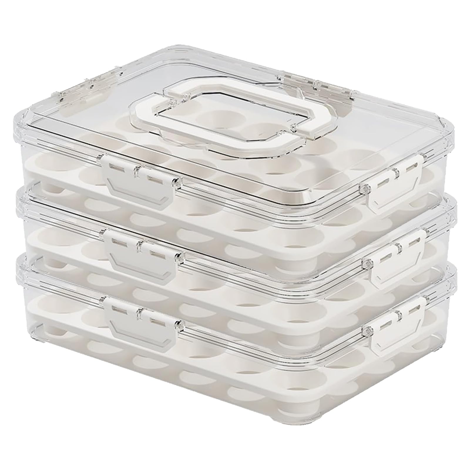 jiingekk Flexible Oocyte Tray with Locking Clamps Safe Display Storage for 24 Embryos Transport Ready Stackable Holder Portable Tray Platter for Fridge