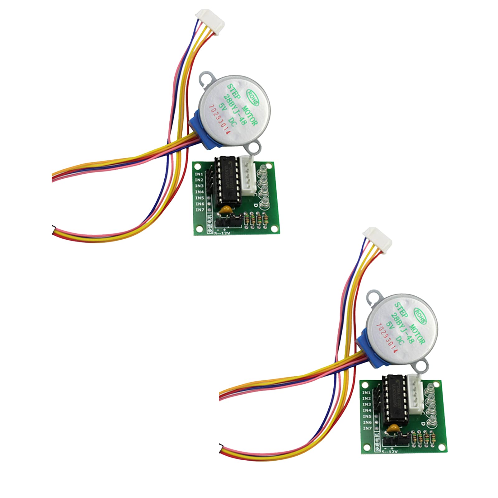 10Gtek ULN2003 Stepper Motor Drive Board 5V Stepper Motor Stepper Motor for Arduino PI PIC Raspberry Pi, Pack of 2
