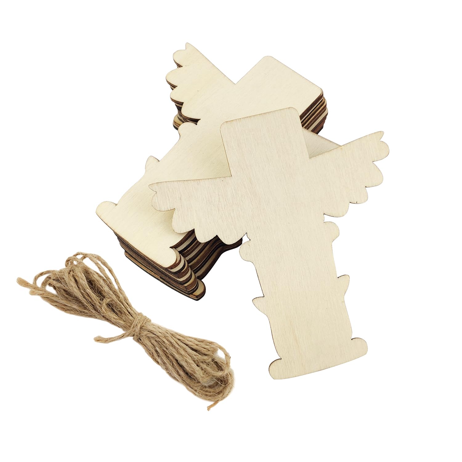 30 Pack 4 Inch Wood Native American Totem Cutouts Unfinished Wooden American Totem Hanging Ornaments DIY Totem Craft Gift Tags for Home Party Decoration Craft Project