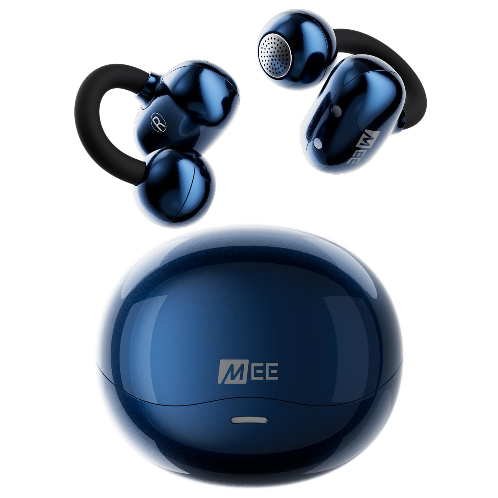 MEE audio Pebbles Air Open Ear True Wireless Earbuds - Bluetooth 5.3 Lightweight Earclip Headphones with Headset Microphone & Call Noise Reduction for Gym/Workouts/Sports and Gaming (Sapphire/Blue)-image-45