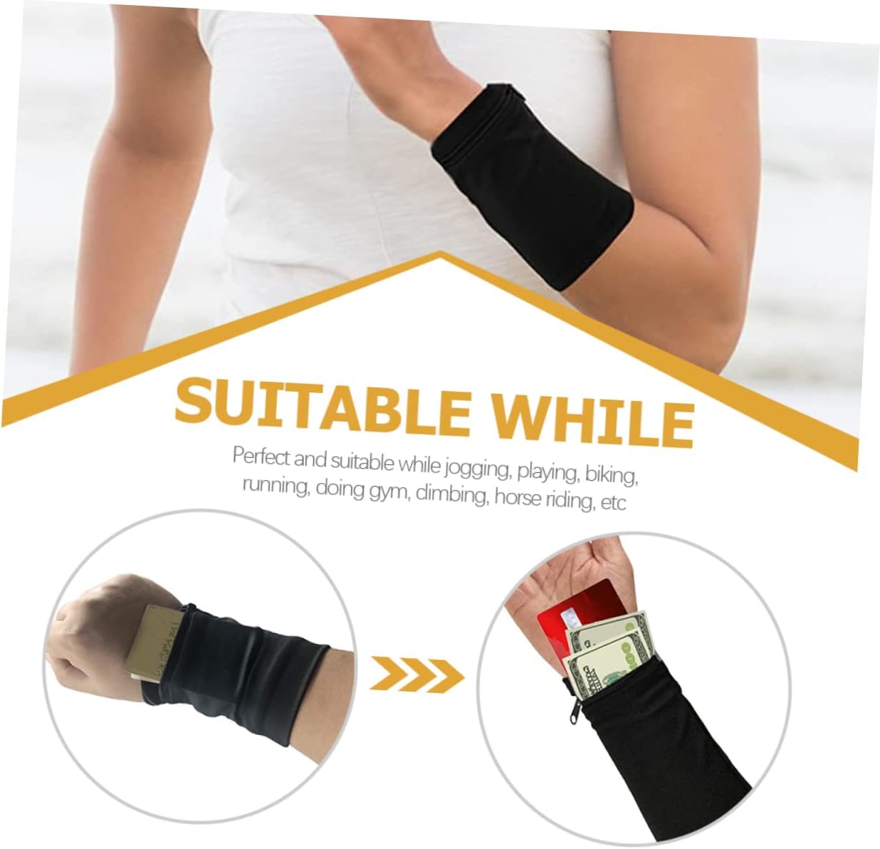 Tofficu 4pcs Arm Phone Sleeve for Women Running Pouch Armband Cell Phone Holder Workout Arm Bands Fitness Accessory