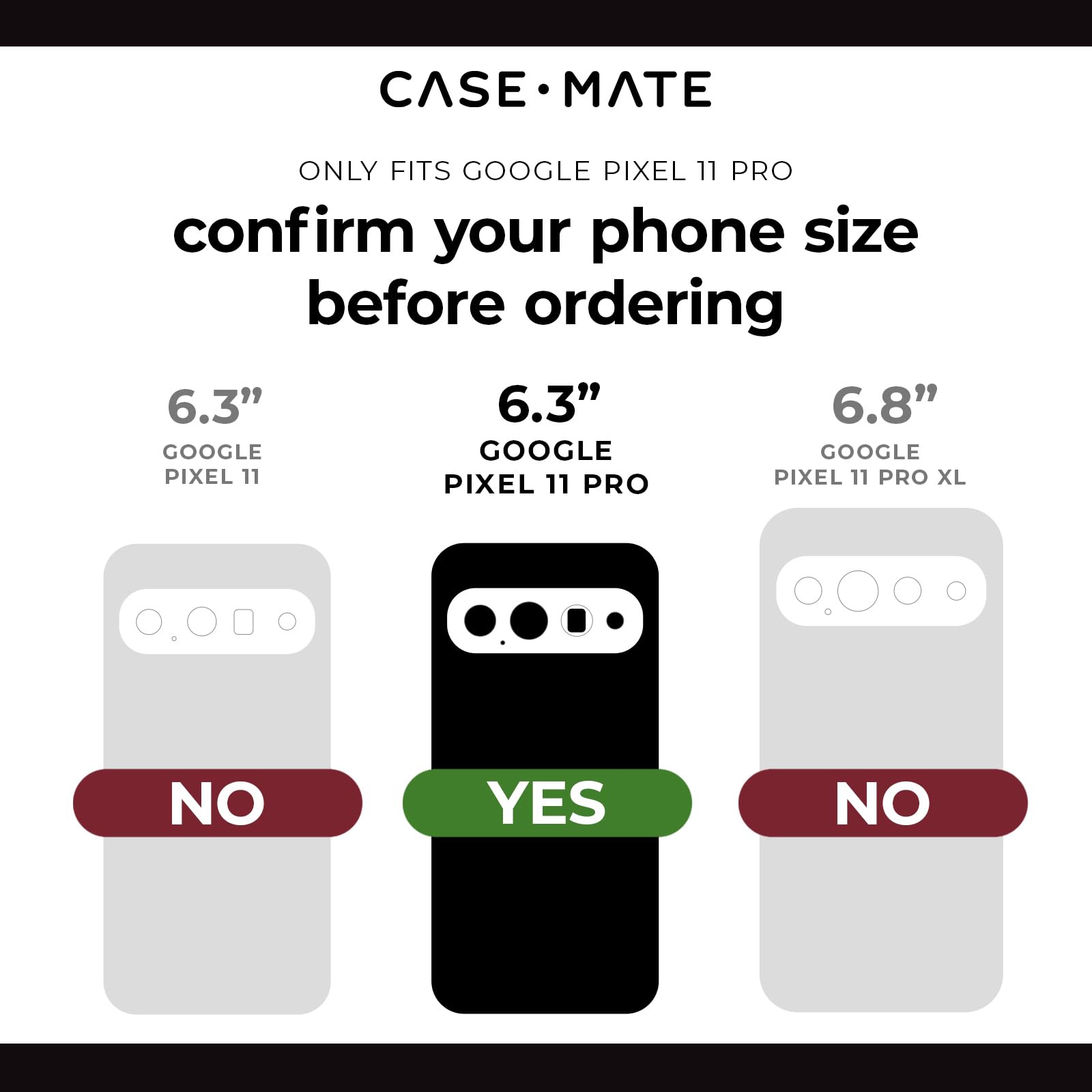 Case-Mate Tough Google Pixel 11 Pro Case - Custodia magnetica per telefono