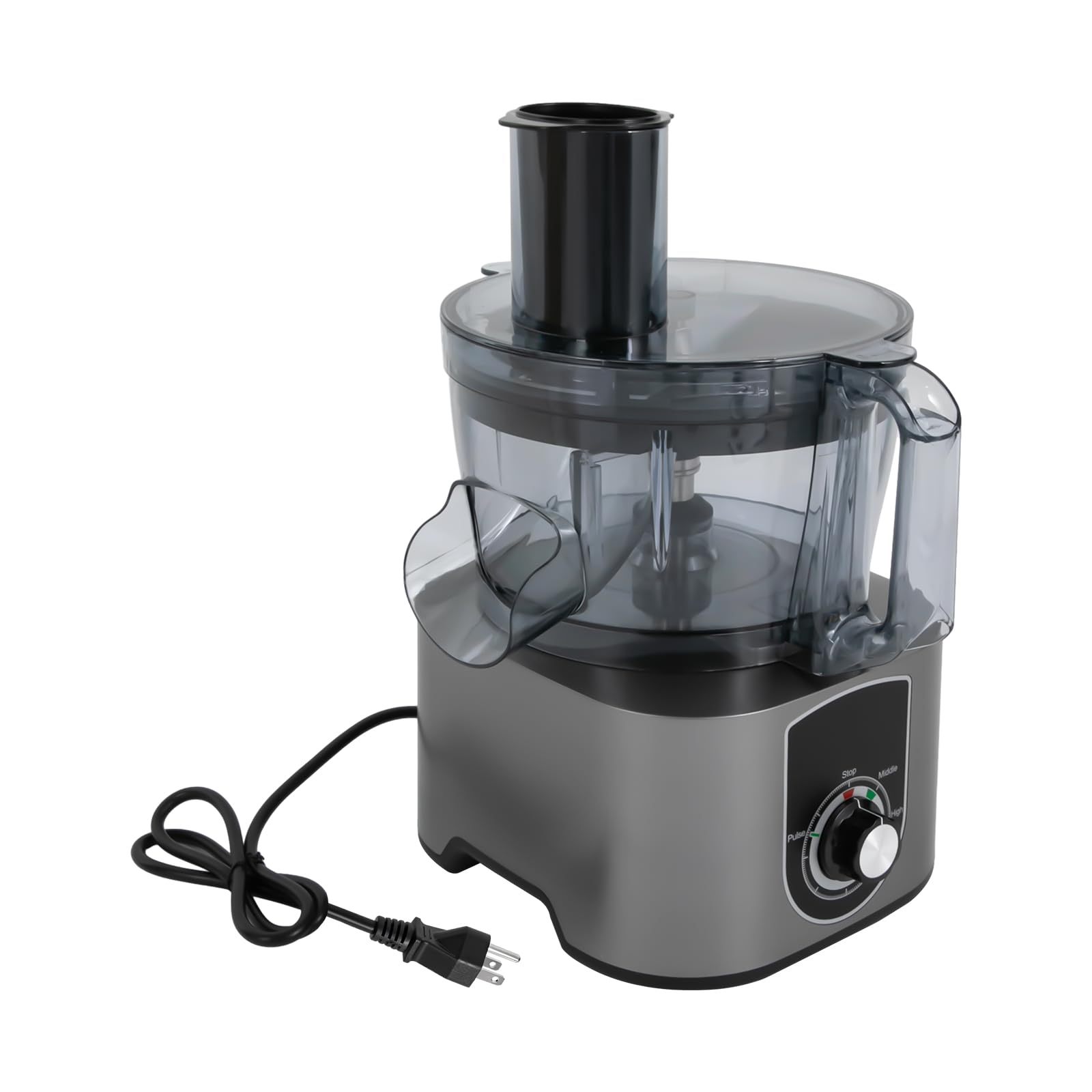 3 in 1 Vegetable Chopper Fruit Cutter Slicer Dicer Machine Electric Food Processor for Onions Tomatoes Carrots Cucumbers, 600W Pure Copper Motor, 1.85Gal, 2 Grid Blades and 1 Slicing Blade