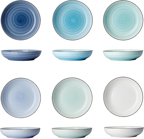 Miniatura 2 de Sweese Juego de 6 cuencos de 30 onzas y platos de 7.4 pulgadas