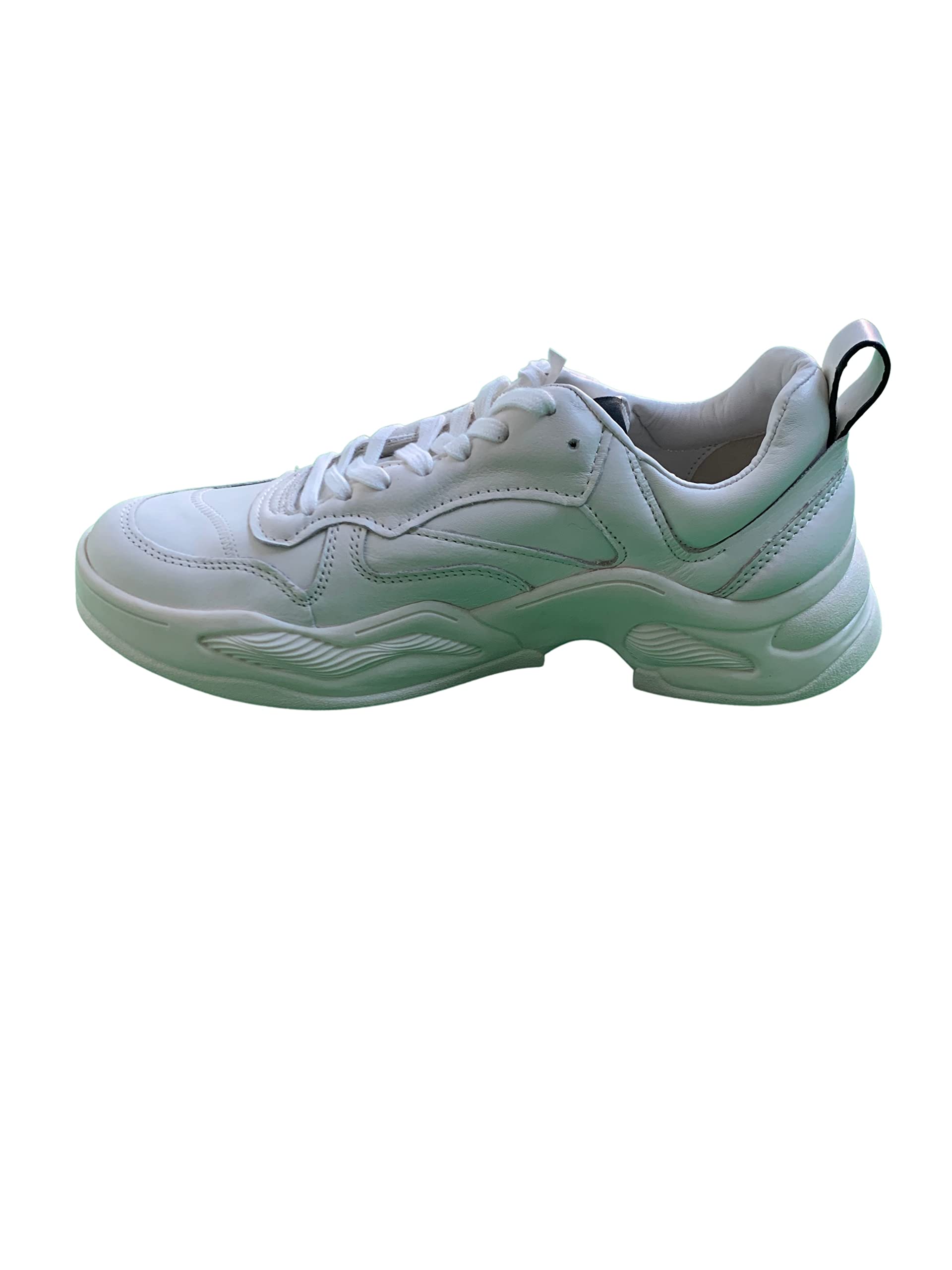 GUESS Men's Bassano Sneaker, White, 6 UK