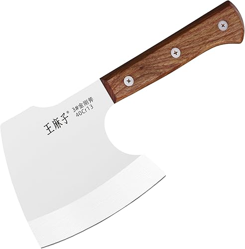 WANGMAZI Cuchillo de cocina resistente de 6 pulgadas, acero inoxidable alemán, mango de madera, antiadherente, más de 300 años de marca (6 pulgadas,