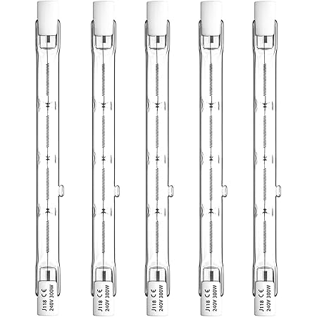 G4 Halogen Bulbs Haraqi 5 Pack 300W R7s Linear Halogen Bulbs,Security Light Bulbs Ceiling Light