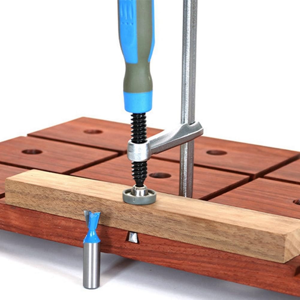 Wupiusa 160x60mm Woodworking Plastic Handle Dovetail Clamp Suitable for Rail Woodworking DIY Desktop Groove Fixing 2Pcs - Image 2