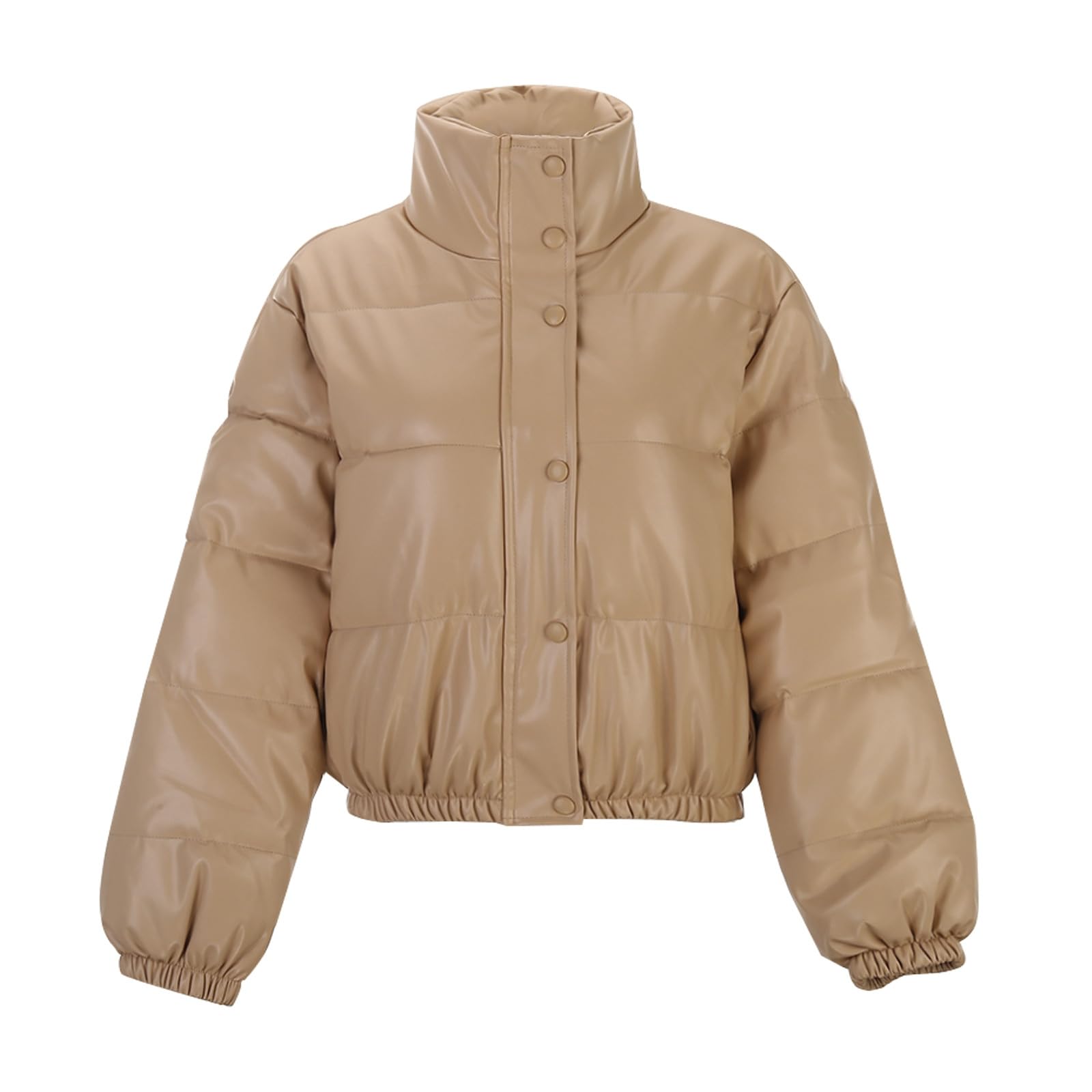 Genérico Abrigo Ligero Mujer,Chaqueta Corta Acolchada Con Cuello Alto Para Mujer Abrigo CáLido De Invierno Ropa De Abrigo Informal Acolchada Abrigos De Moda