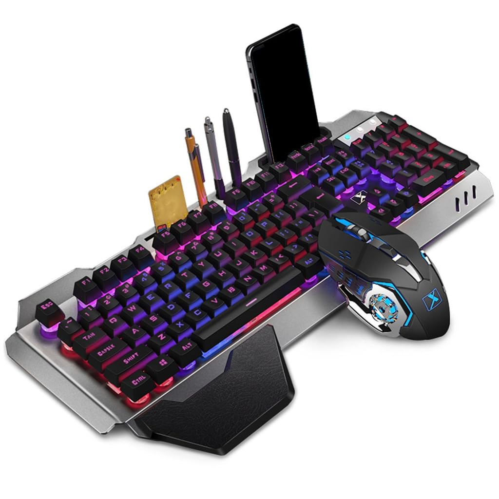 K680 klawiatura do gier i panel myszy z możliwością ładowania, podświetlany RGB do klawiatury dla graczy
