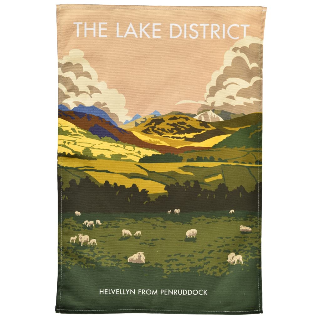 Town Towels Green Lake District Helvellyn Tea Towel