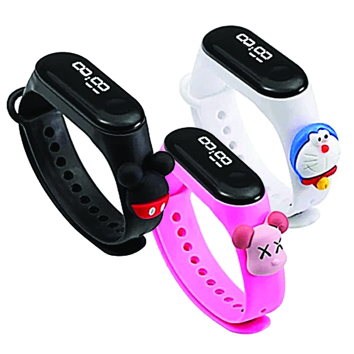 Incredibles Boys and Girls Creative Cartoon Design Color Band, with Touch Button Digital Watch (Multicolor) - Pack of 3 (B09N9V3MMW) Amazon Price History, Amazon Price Tracker