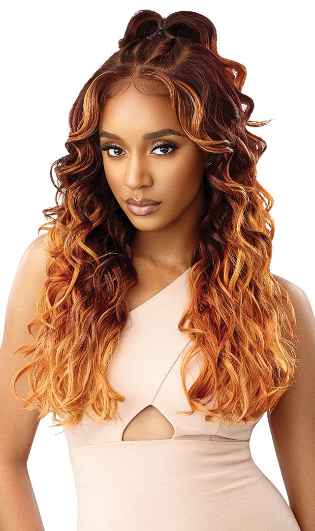 Outre Perfect Hairline Fully Hand Tied 13x6 Lace Wig HD Transparent Lace No Plucking Required ANNALISE(DR2/CINWN)