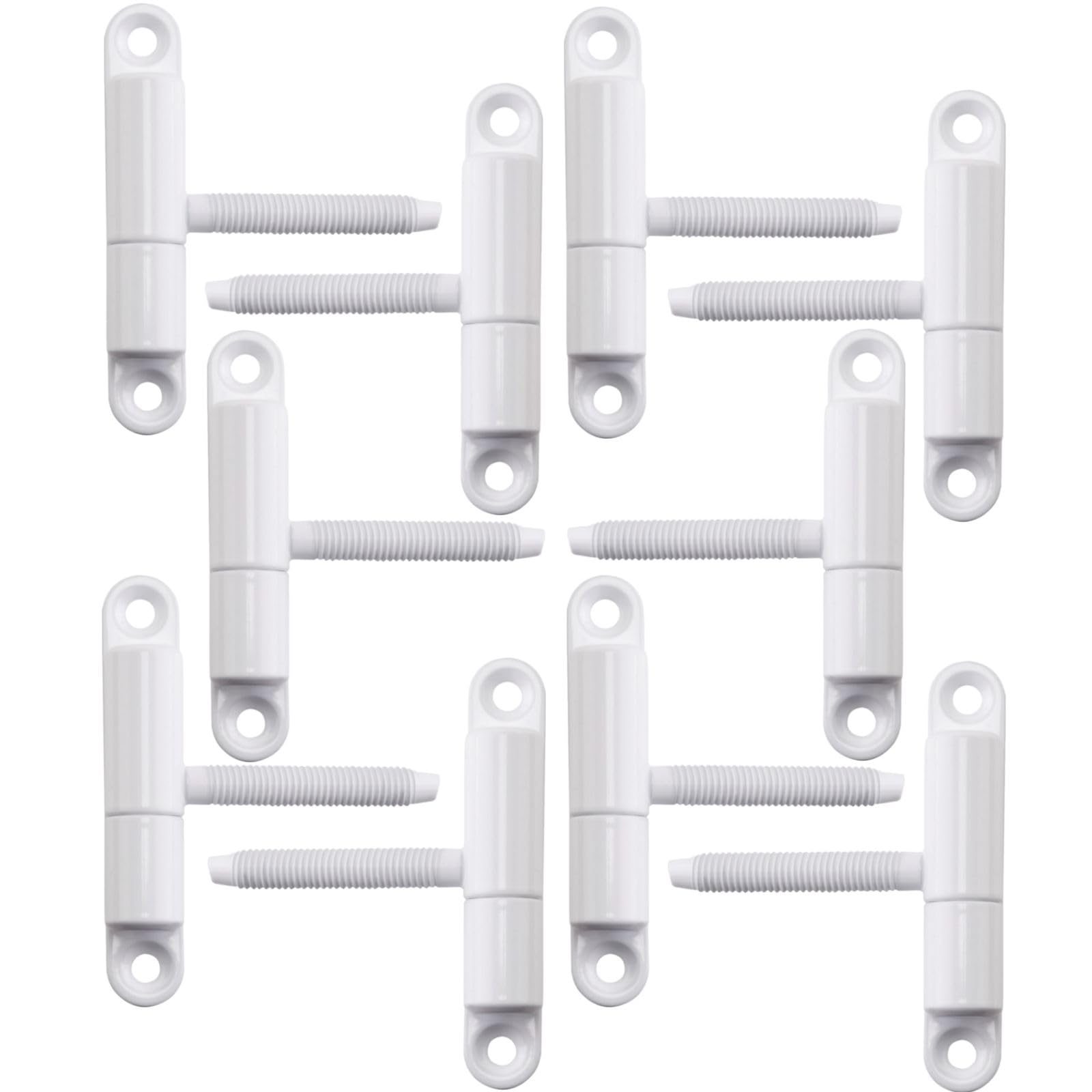 SOTECH 10 piezas Bisagras para puertas Bisagra para taladrar 15 x 83 mm con espiga M8 x 47 mm Bisagra para atornillar Bisagra para puertas interiores para atornillar/taladrar (acero blanco)