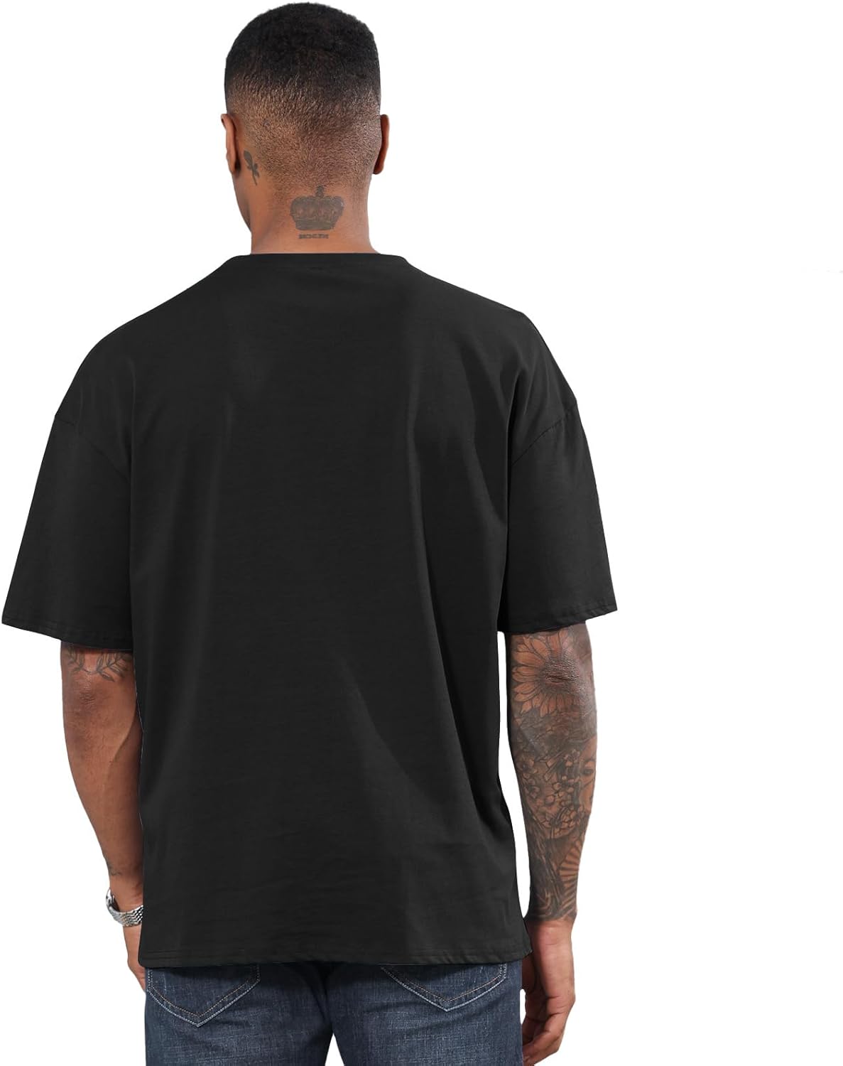 Men's Fashion Oversized Tshirts Workout Short Sleeve T-Shirt Dry Fit Lightweight Crewneck Tee Tops - Image 4