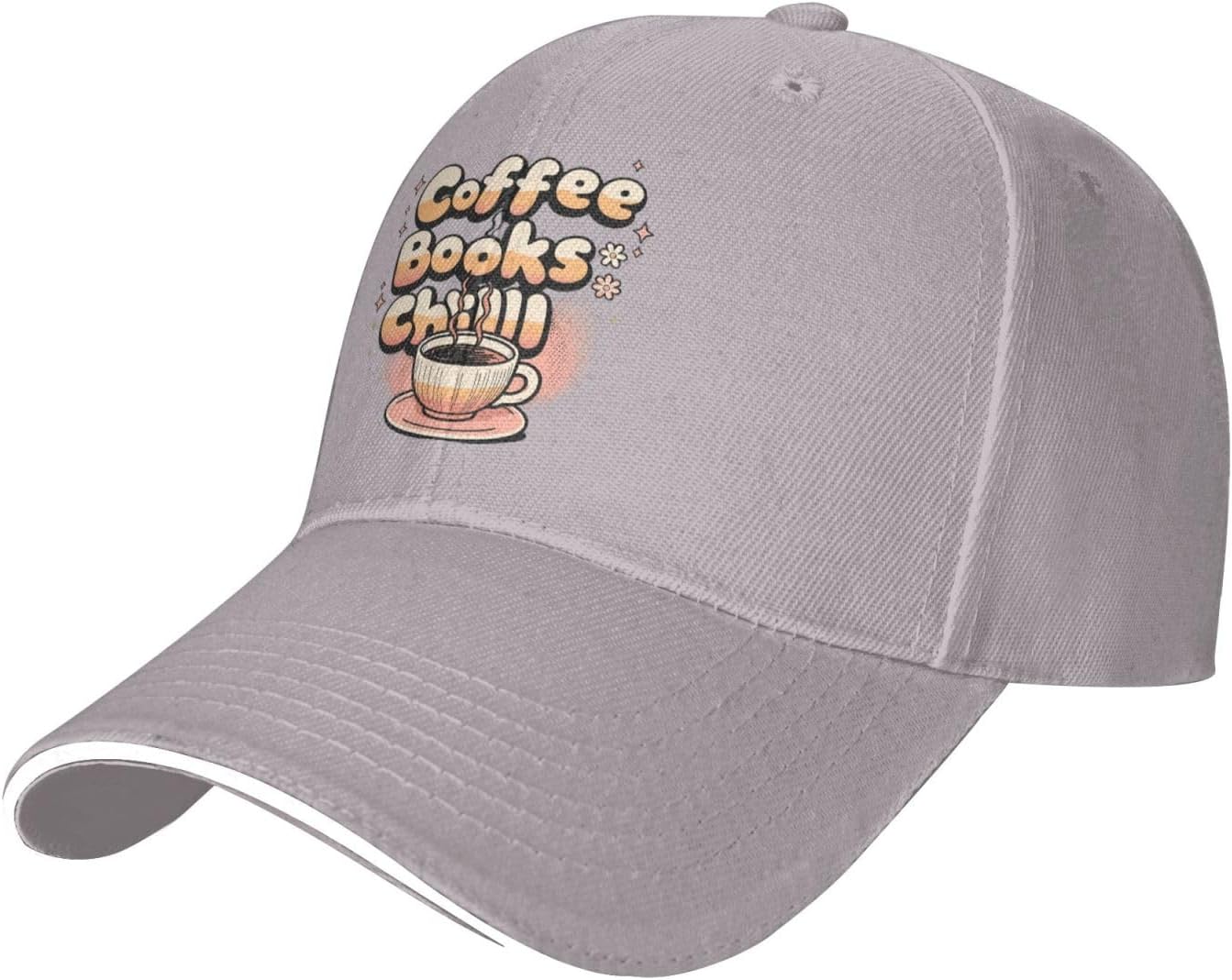 Coffee Books Chill Hat for Women Funny Baseball Hats Funny Gifts for Women