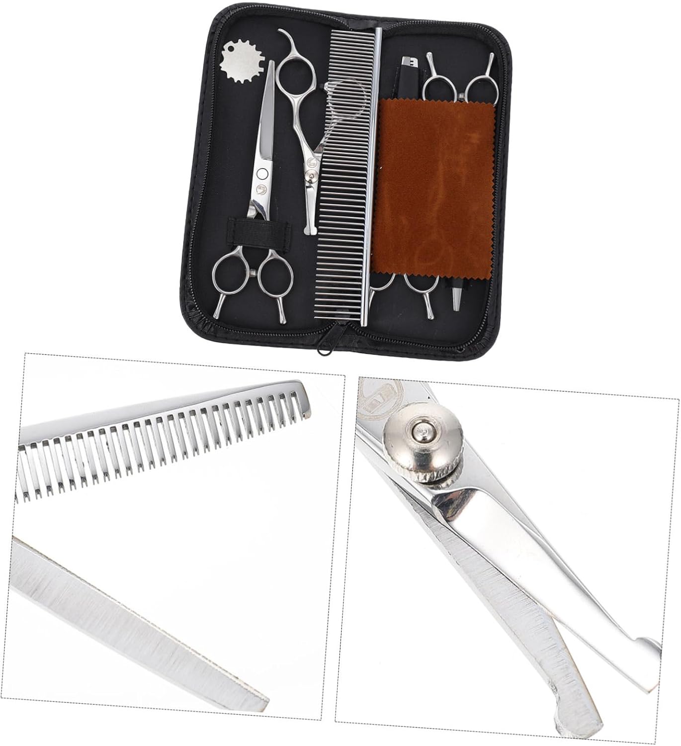 VICASKY 1 Set Professional Dog Grooming Scissors Kit Pet Hair Cutting Shears for Dogs and Cats for Home Grooming and Pet Salons