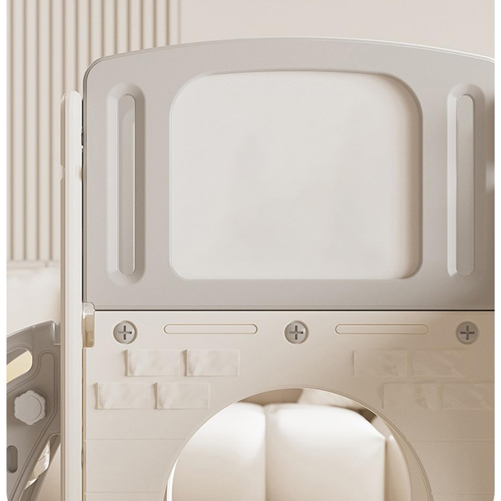 Toboggan Exterieur Enfant Interieur, Toboggan Enfant Bebe, Équipement de Jeu de Terrain Jeu Centre d'activité d'enfant, Grand Longue Toboggans (XST-Grey White)