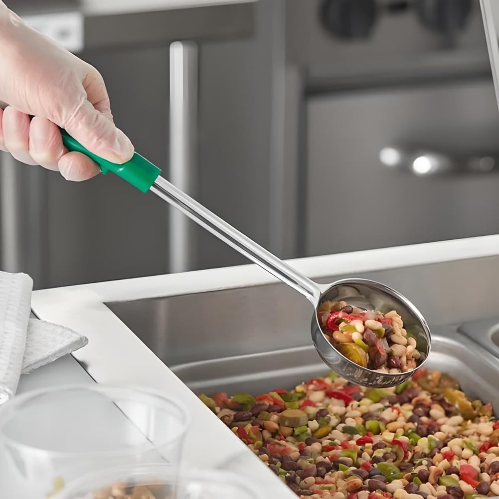 Marran 12 Cuillères à Portion Perforées et Solides en Acier Inoxydable pour la Cuisine, Cuillères à Portion et de Service Polyvalentes