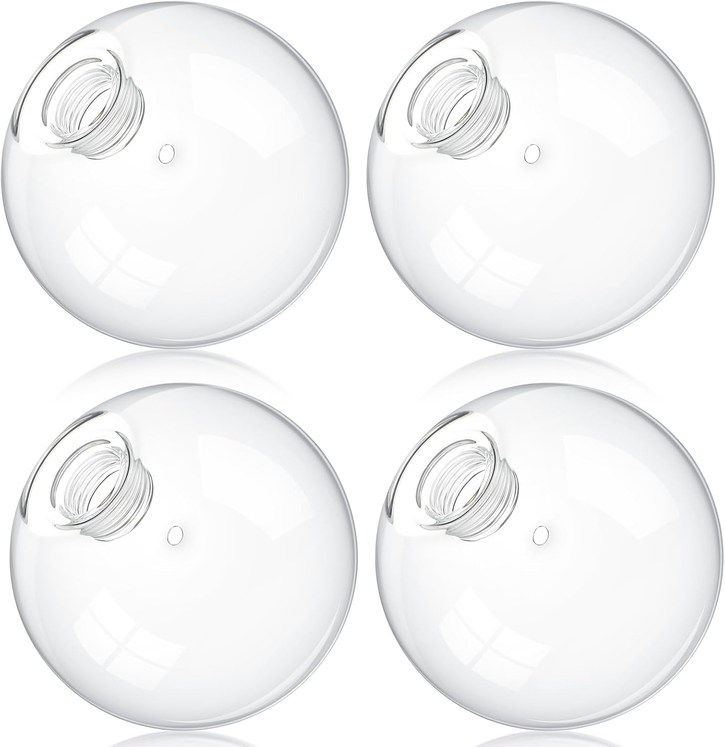 Retisee 6 Pcs Glass Globe Replacement for G9 Bulb Lighting Replacement Glass Lampshade 4 Inch Light Bulb Cover Light Fixtures, 0.8 Inch Fitter (Milky White)