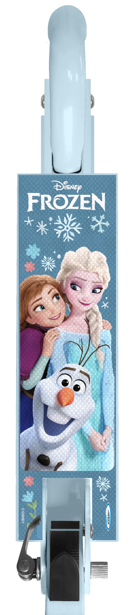 Trottinette Pliable LA Reine des NEIGES 2 roulement a Billes ABEC 5 - Frein arrière au Pied - Hauteur Ajustable - Plateau Aluminium antidérapant -poignées Mousse, Blue