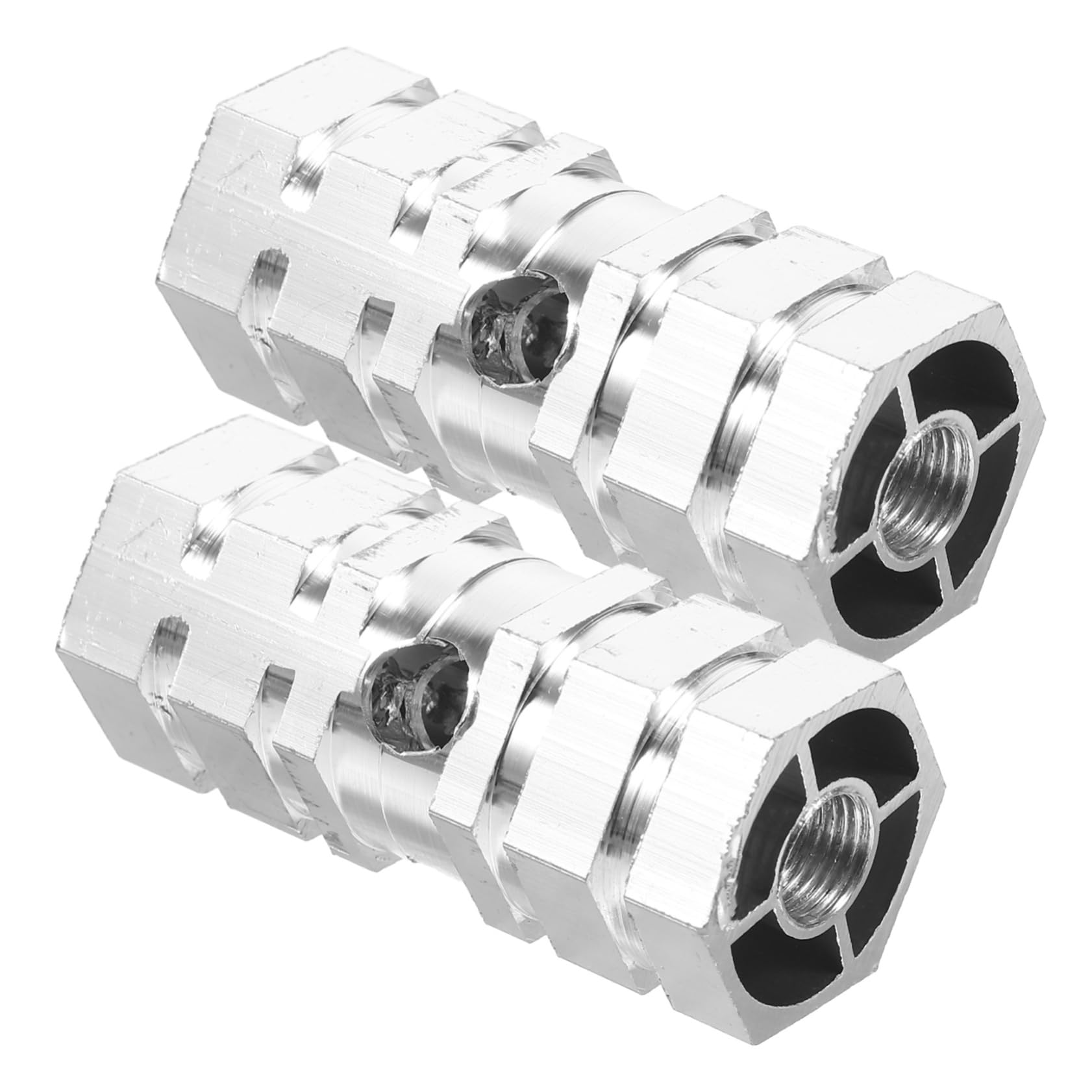 BRIGHTFUFU Mountain Bike Pegs Aluminum Alloy Cylinder Pedal Stunt Footpeg for Bicycles Suitable for 9.5mm 10mm Axles Silver