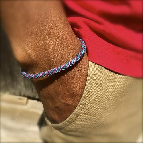 Miniatura 109 de Rumi Sumaq Nautical Rope Bracelet for Men, Women & Kids - Waterproof Hand-Knotted Adjustable Pull Tie - Martha’s Vineyard Island Map, Sailor Rope &