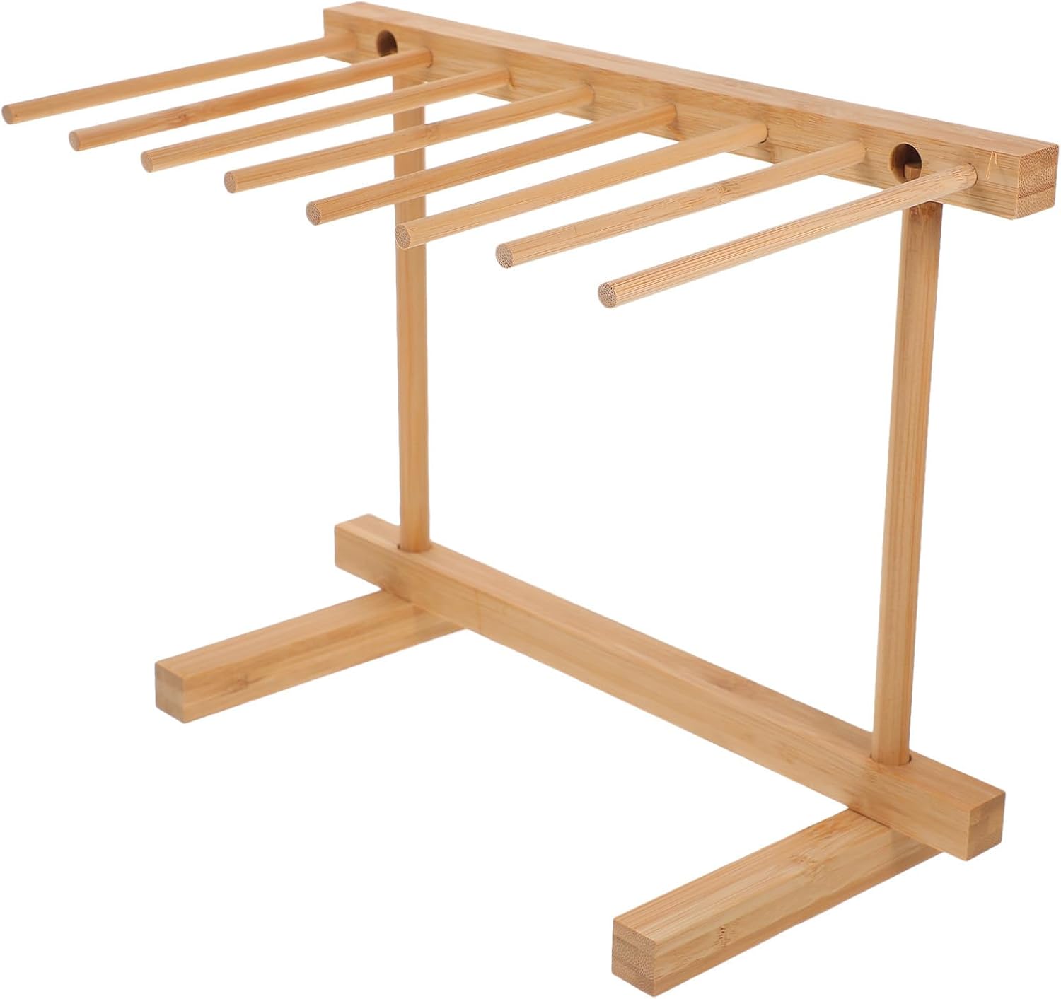 Beech Wood Pasta Drying Rack for Kitchen Use with Space Saving Design and Hanging Pasta Feature, Suitable for Different Sizes of Spaghetti and Noodles