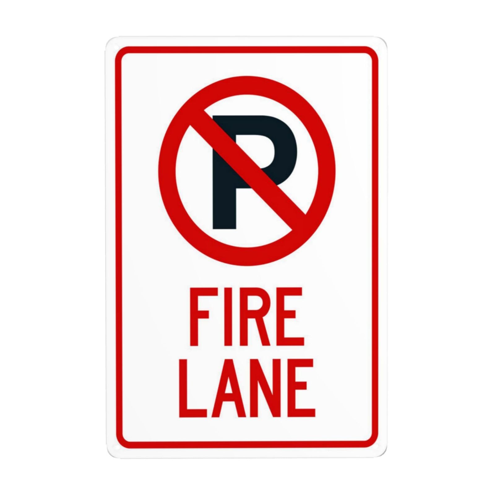 SMAZDFXX Fire Lane With Graphic Metal Warning Signs, Cautions Security Tin Sign, Safety Posted Signs for Street Business Wall Decor 5.5"x8"