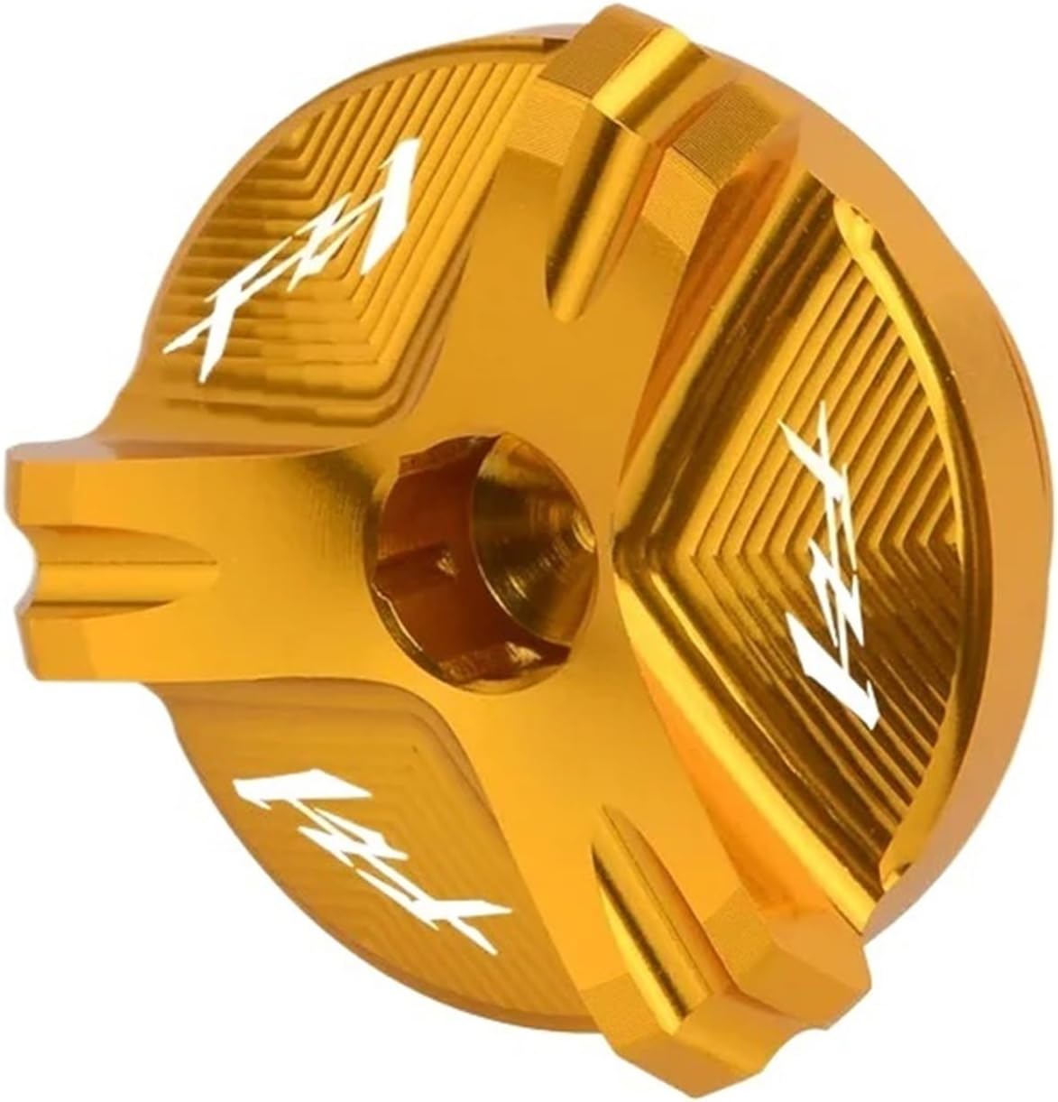 Motorcycle Engine Oil Filler Cap Screw C For YAMAHA FZ1/FAZER FZ6 FZ6R FZ8 FAZER 2006-2015 With Logo Auminum Oil Filler Engine Dain Plug Cover(GOLD)