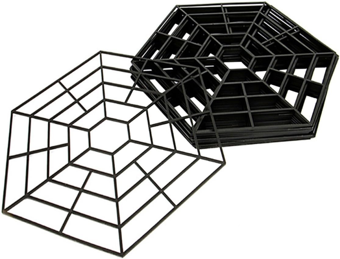 VALICLUD 20pcs Six-Angle Fish Protector Nets for Ponds, Black Plastic Pond Protective Netting for Outdoor Water Gardens and Fish Guard Mesh