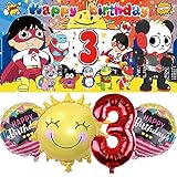 Ryan World 3rd Birthday Party Supplies | Third | 3 | Decorations | For Girl | Banner | Backdrop |...