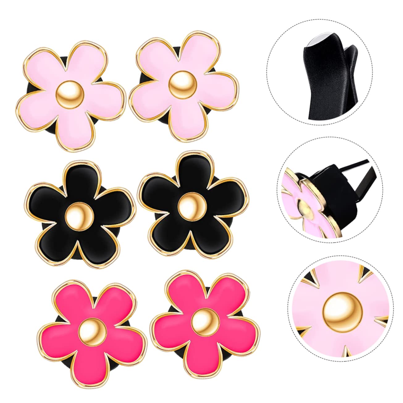 Anneome 18stücke Blumen Lüftung Clips Für Auto Dekorative Duft Clips Für Klimaanlage Kreatives Zubehör Für Autoinnenraum Sicher Und Langlebig Für Aromatherapie Und Persönliche