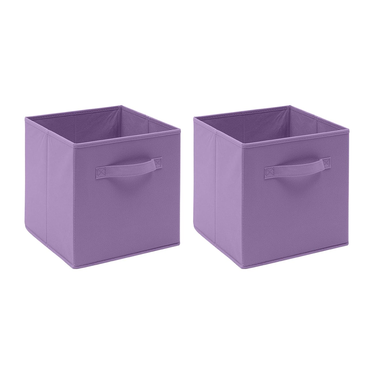BOJU Storage Box Cube Wardrobe Storage Organiser Canvas Storage Box Bin Fabric Collapsible with Handle for Kids Toys Clothes Laundry Underwear Bedroom (Rose Red, ×2)