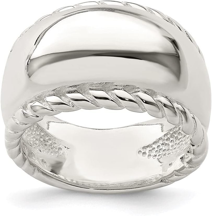 925 Sterling Silver Twisted Dome Stacked Ring