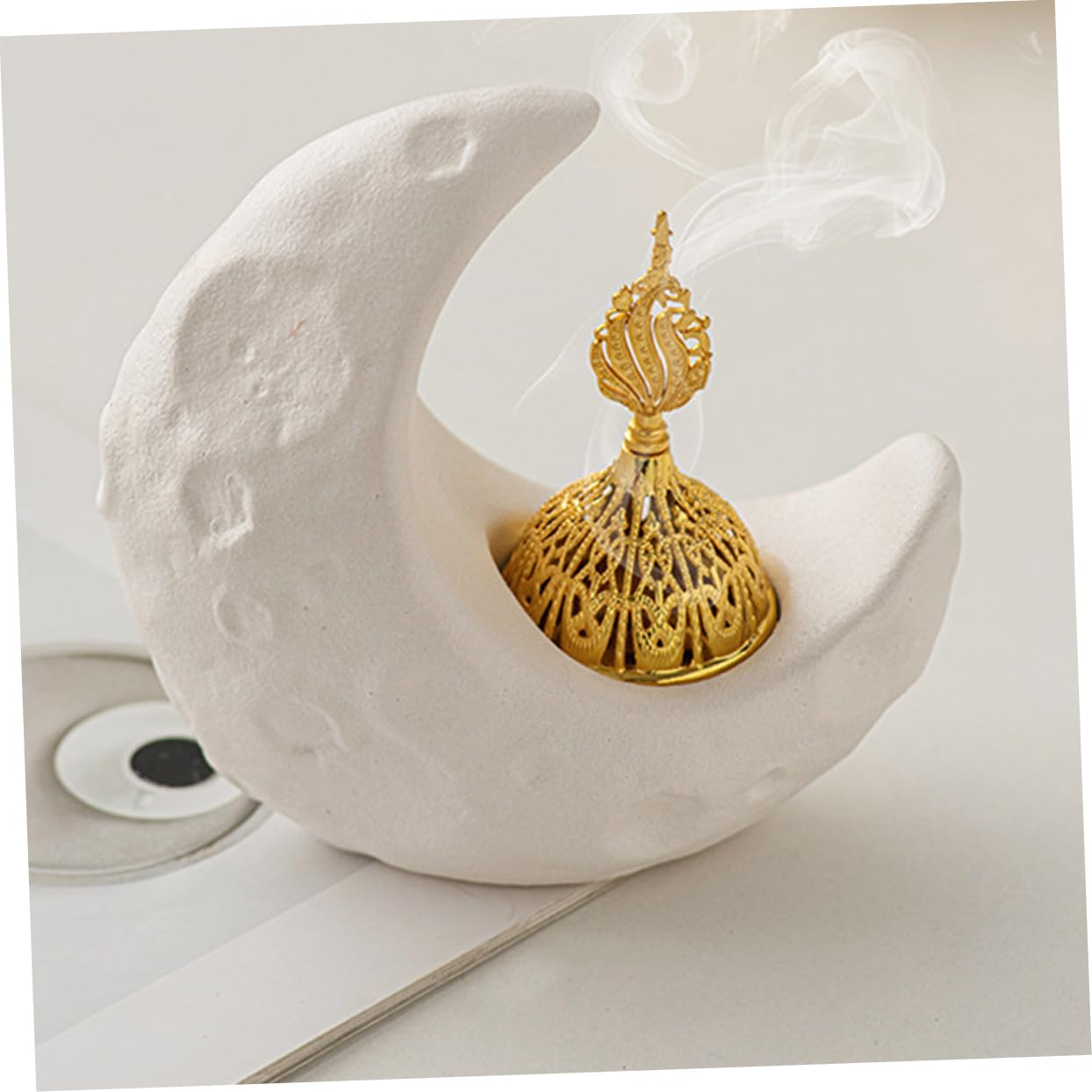 Zerodeko 2stücke Ramadan Aromatherapie Weihrauchbrenner Handgefertigter Dekorativer Räuchergefäß Für Zuhause Büro Yoga Und Meditation Einfache Und Langlebiges Design