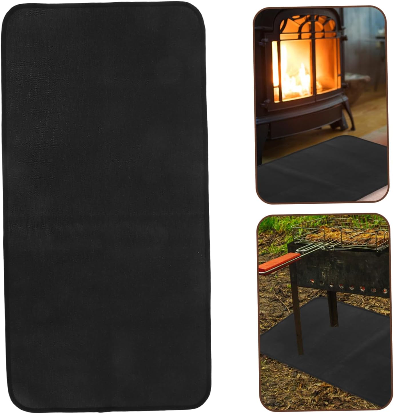 Totority Fire Resistant Grill Mat Large Outdoor BBQ Pad Heat Rug BBQ Deck Protector for Outdoor Fireplaces