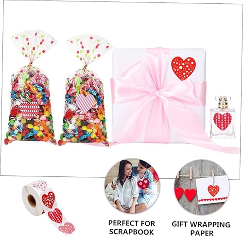 Miniatura 3 de NOLITOY 3000 Pcs Decorative Sealing Sticker Party Label Sticker Festival Sticker Wrapping Sticker Valentines Day Stickers Heart Foam Sticker Volume