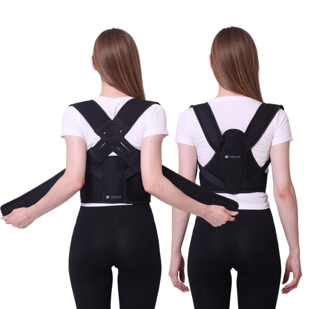ZEDAN Neoprene Combo Half & Full Posture Corrector Belt | Shoulder, Back Support Belt | For Spine & Body Posture Correction | For Men & Women | Universal Fit (Pack of 2) (B0DH7VCLYW) Amazon Price History, Amazon Price Tracker