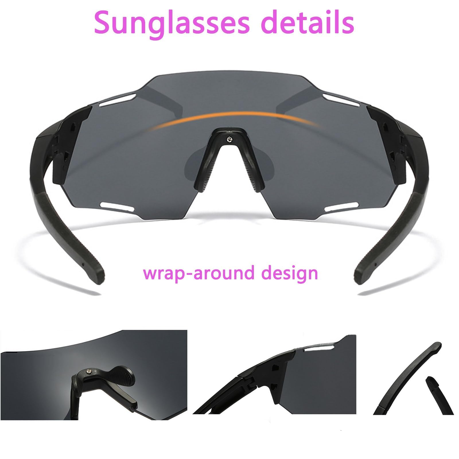 Lunettes de vélo UV400 pour hommes et femmes, moto, course, ski et pêche
