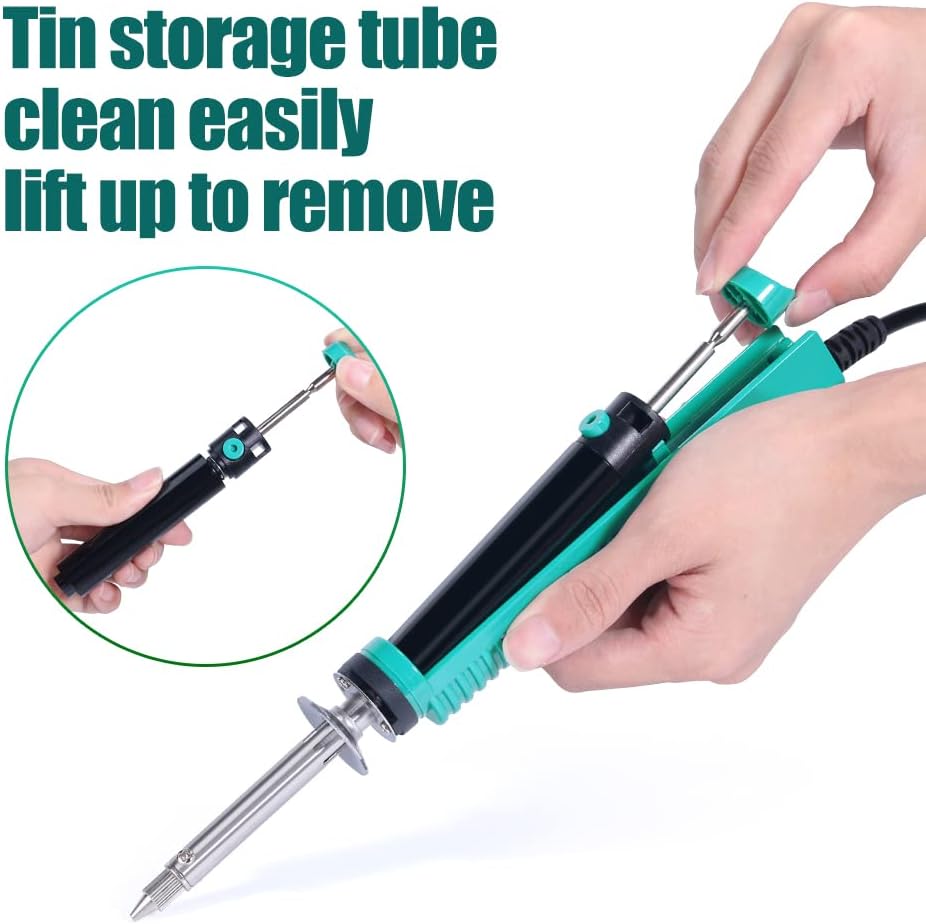 Desoldering Pump 30W 929D-V 110V 220V Electric Vacuum Desoldering Soldering Iron Suction Pump With Welding Tip Iron Gun Welding Repair Tool(220V)