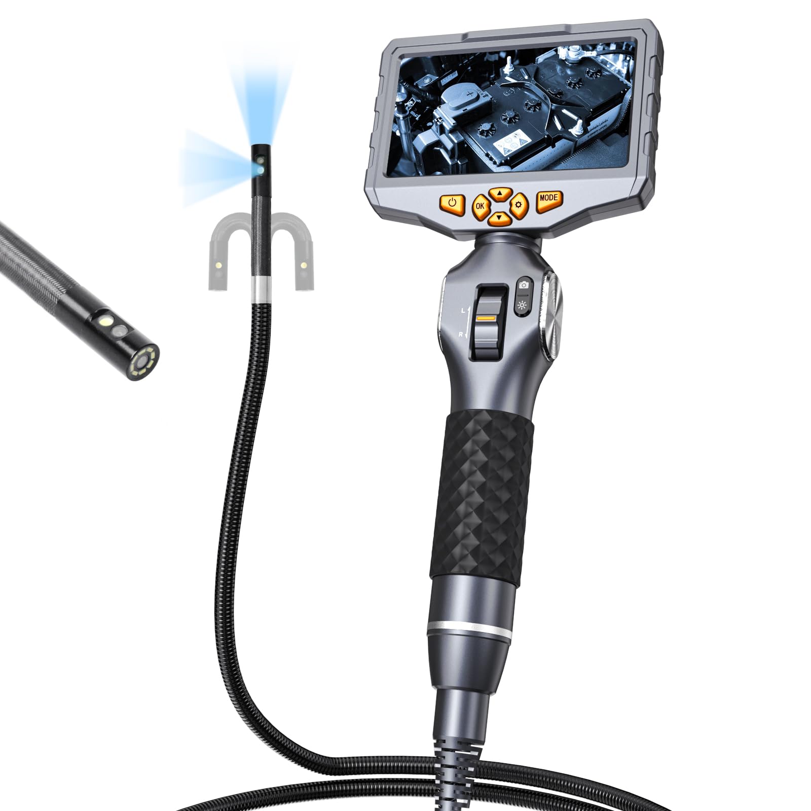 Amazon.co.jp: 先端可動式ファイバスコープ カメラの角度は手動で調整